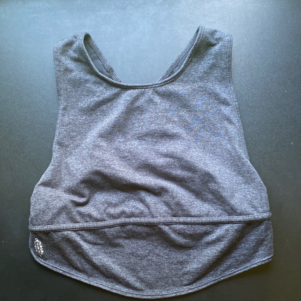 Free People Heather Gray Racerback Tank Top